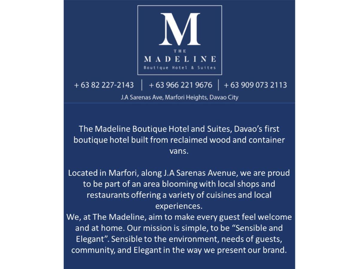 The Madeline Boutique Hotel & Suites Davao City Екстериор снимка